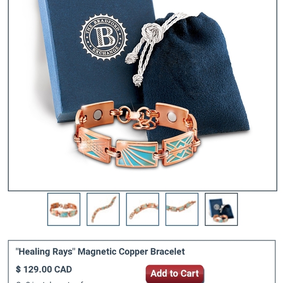 The Bradford Exchange  Jewelry  Turquoise Copper Magnetic Bracelet 